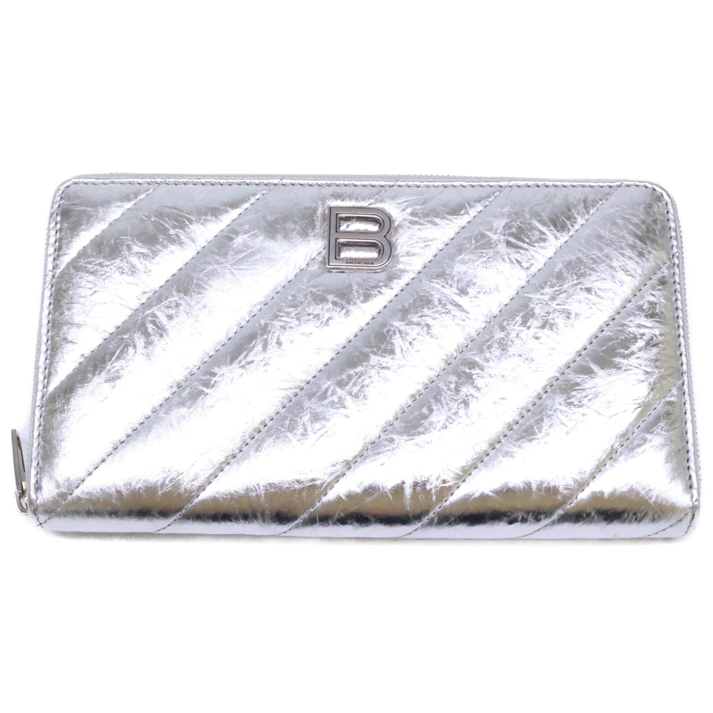 BALENCIAGA バレンシアガ 【新品同様】766447 Crush クラッシュ コンチネンタルウォレット キルテッド 長財布（小銭入れあり）