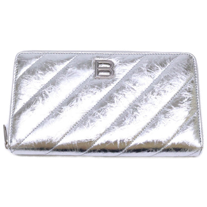 BALENCIAGA バレンシアガ 【新品同様】766447 Crush クラッシュ コンチネンタルウォレット キルテッド 長財布（小銭入れあり）