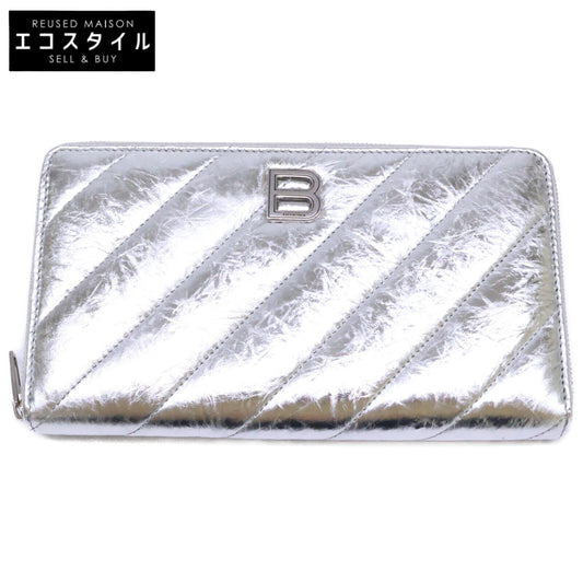 BALENCIAGA バレンシアガ 【新品同様】766447 Crush クラッシュ コンチネンタルウォレット キルテッド 長財布（小銭入れあり）