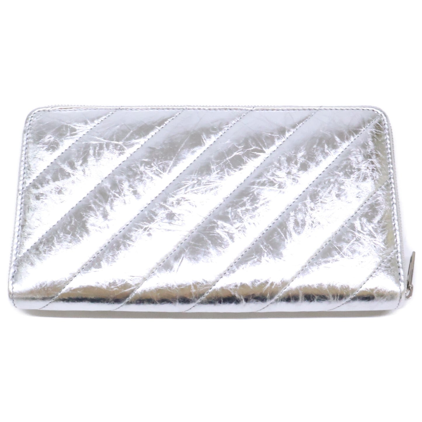 BALENCIAGA バレンシアガ 【新品同様】766447 Crush クラッシュ コンチネンタルウォレット キルテッド 長財布（小銭入れあり）