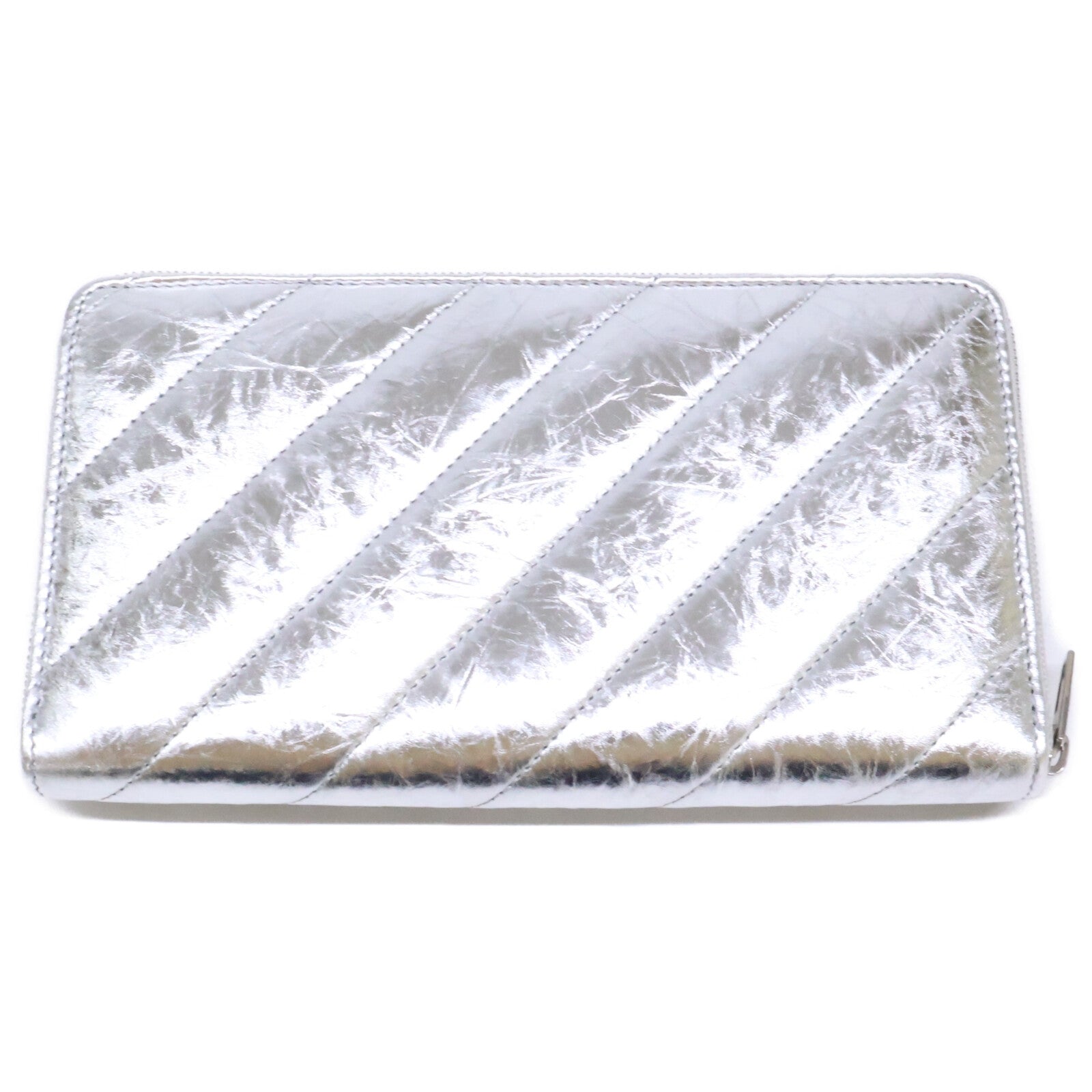 BALENCIAGA バレンシアガ 【新品同様】766447 Crush クラッシュ コンチネンタルウォレット キルテッド 長財布（小銭入れあり）