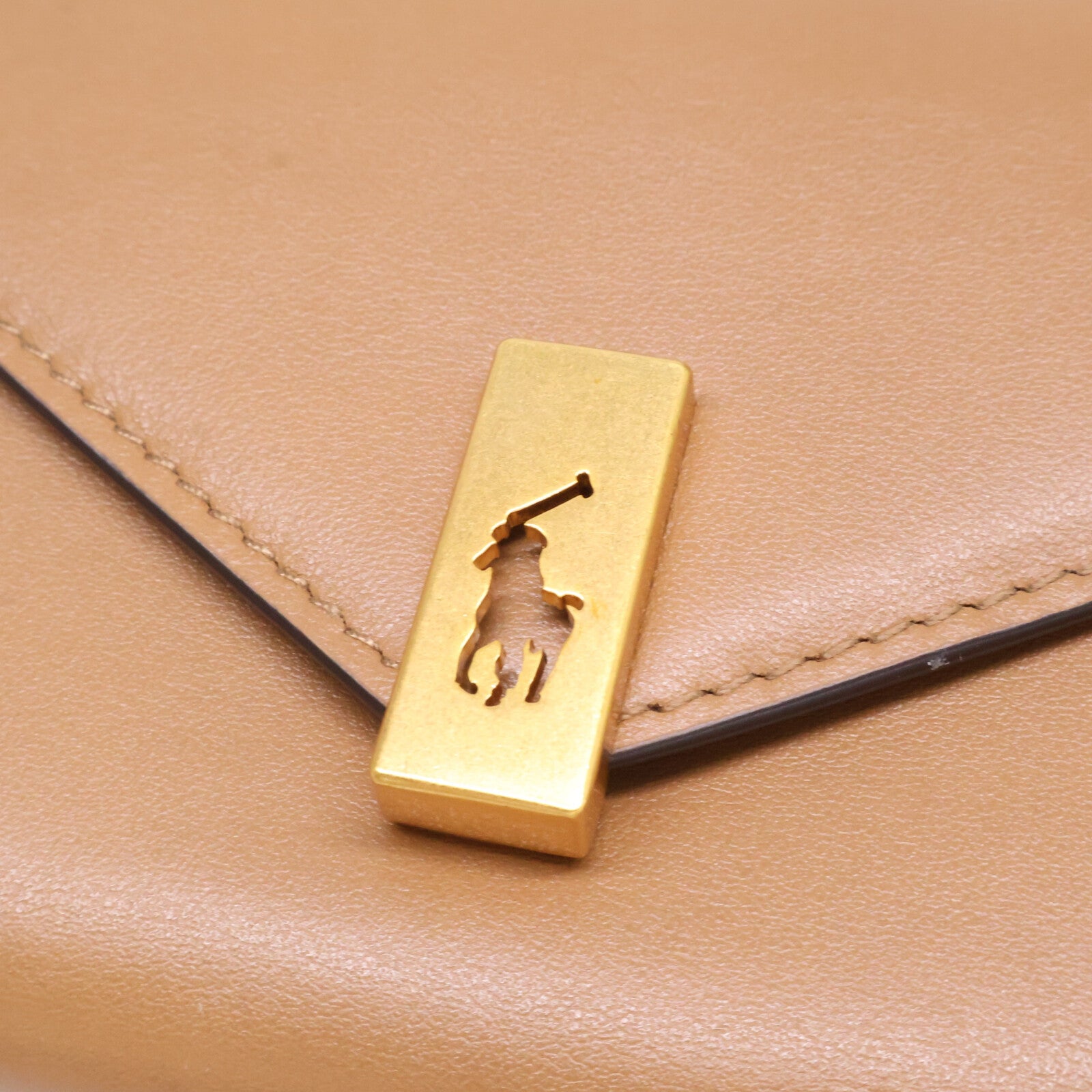 POLObyRalphLauren ポロラルフローレン 【新品同様】レザー 三つ折り 長財布（小銭入れあり）
