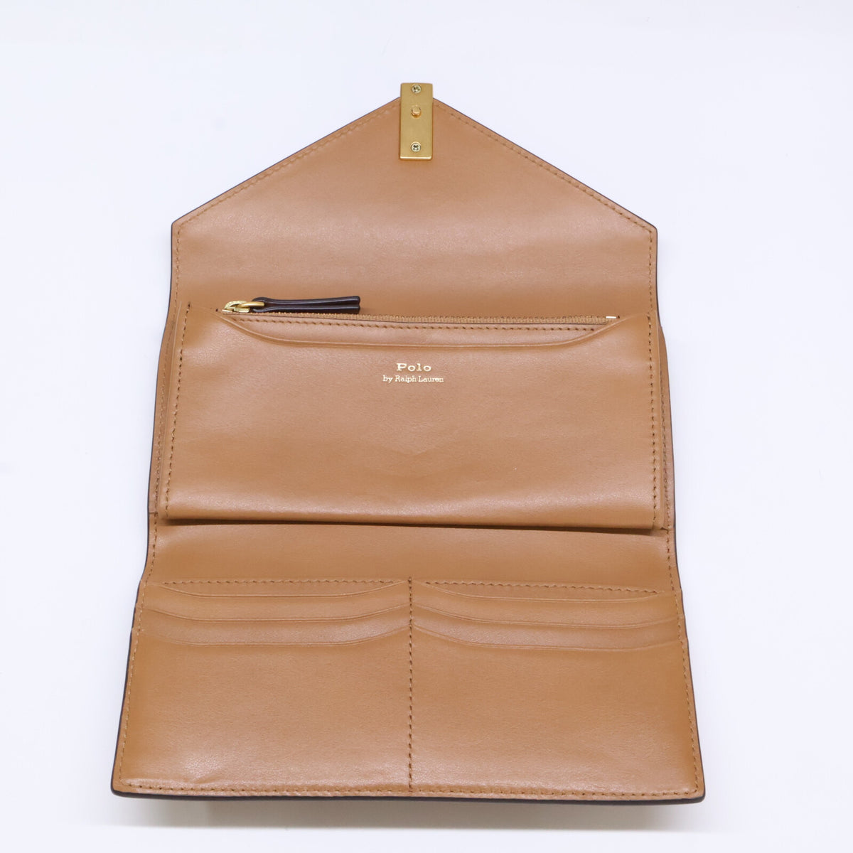 POLObyRalphLauren ポロラルフローレン 【新品同様】レザー 三つ折り 長財布（小銭入れあり）