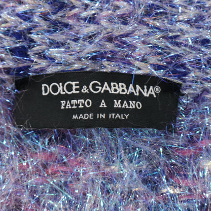 DOLCE&GABBANA ドルチェアンドガッバーナ 【美品/国内正規】FXE84T フェイクパールロゴボタン シャギー ジャケット