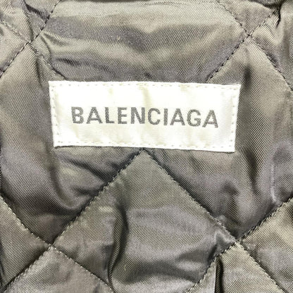 BALENCIAGA バレンシアガ 22FW ルーズフィット ブルーデニム フレイ&パッチワーク クロップドジャケット ジャケット