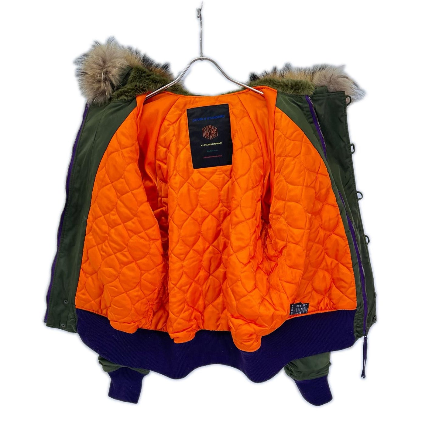 DOUBLE STANDARD CLOTHING ダブルスタンダードクロージング カーキ フーディ― ショートダウンジャケット ジャケット