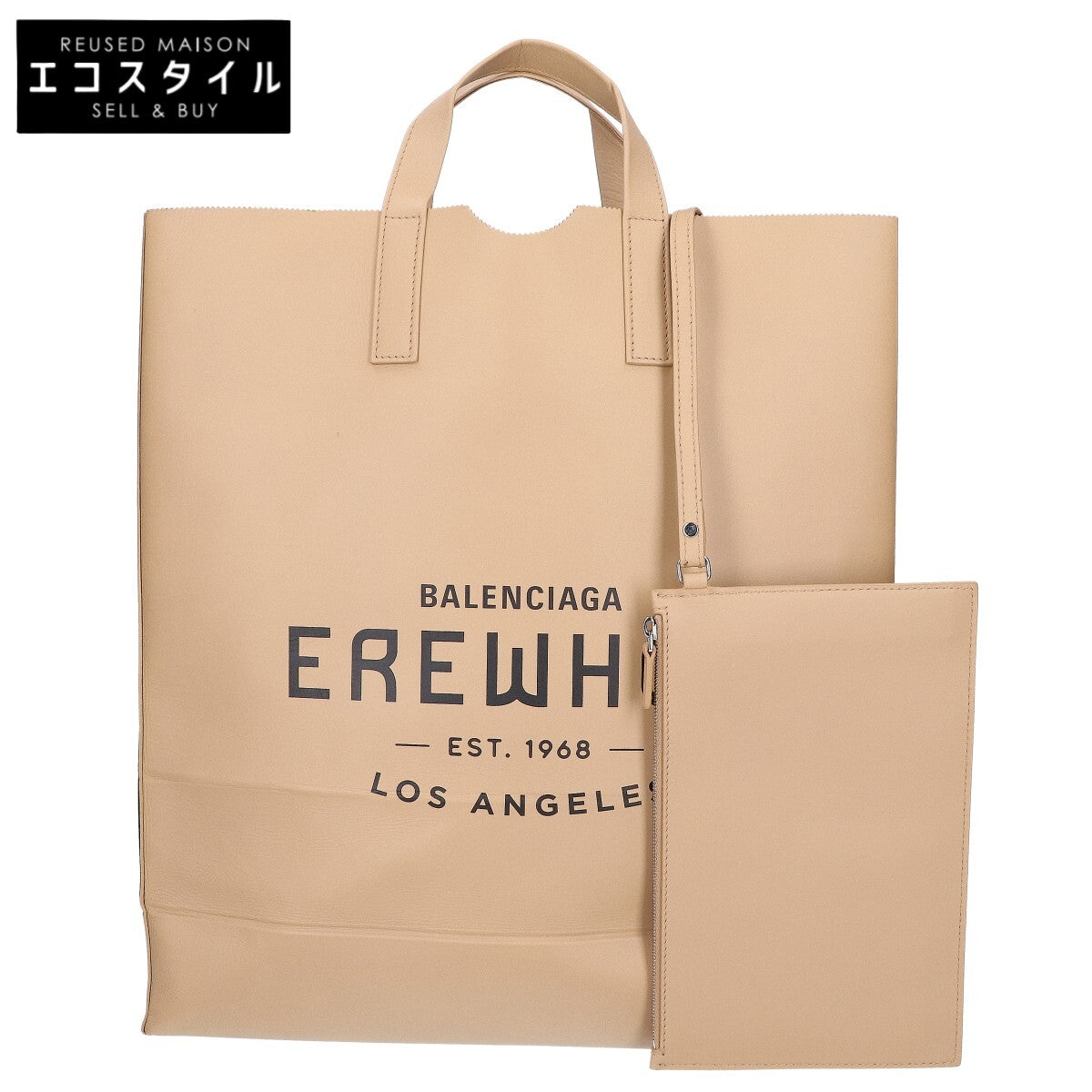 BALENCIAGA バレンシアガ 24AW 792842 EREWHON LOS ANGELESN レザー クラフトショッパー トートバッグ