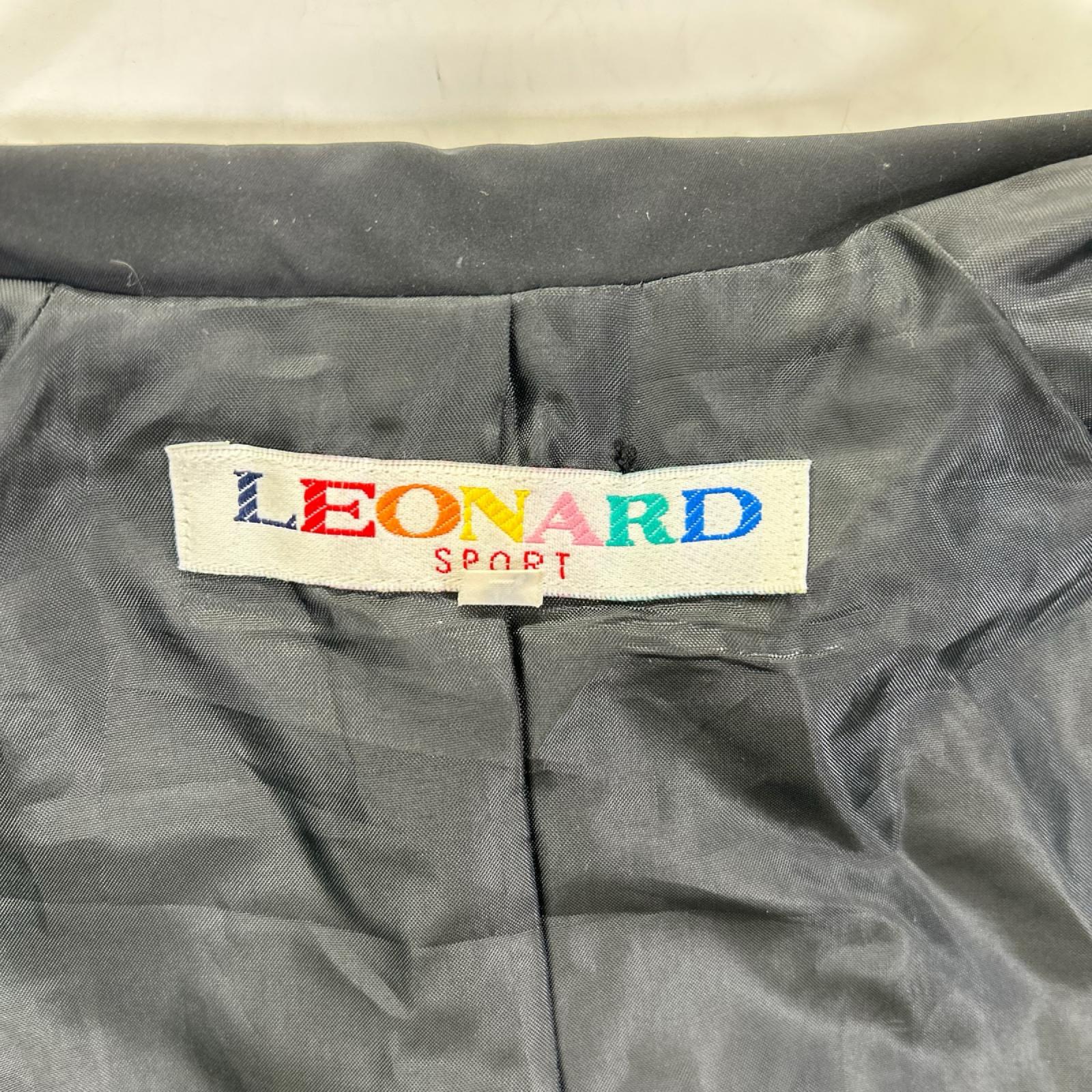 LEONARDSPORT レオナールスポーツ ブラック ナイロン ジップアップジャケット ジャケット