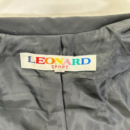 LEONARDSPORT レオナールスポーツ ブラック ナイロン ジップアップジャケット ジャケット