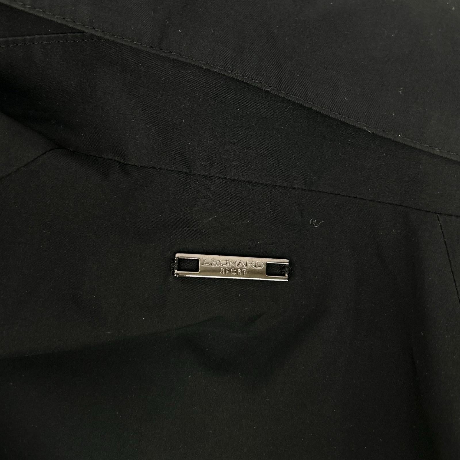 LEONARDSPORT レオナールスポーツ ブラック ナイロン ジップアップジャケット ジャケット