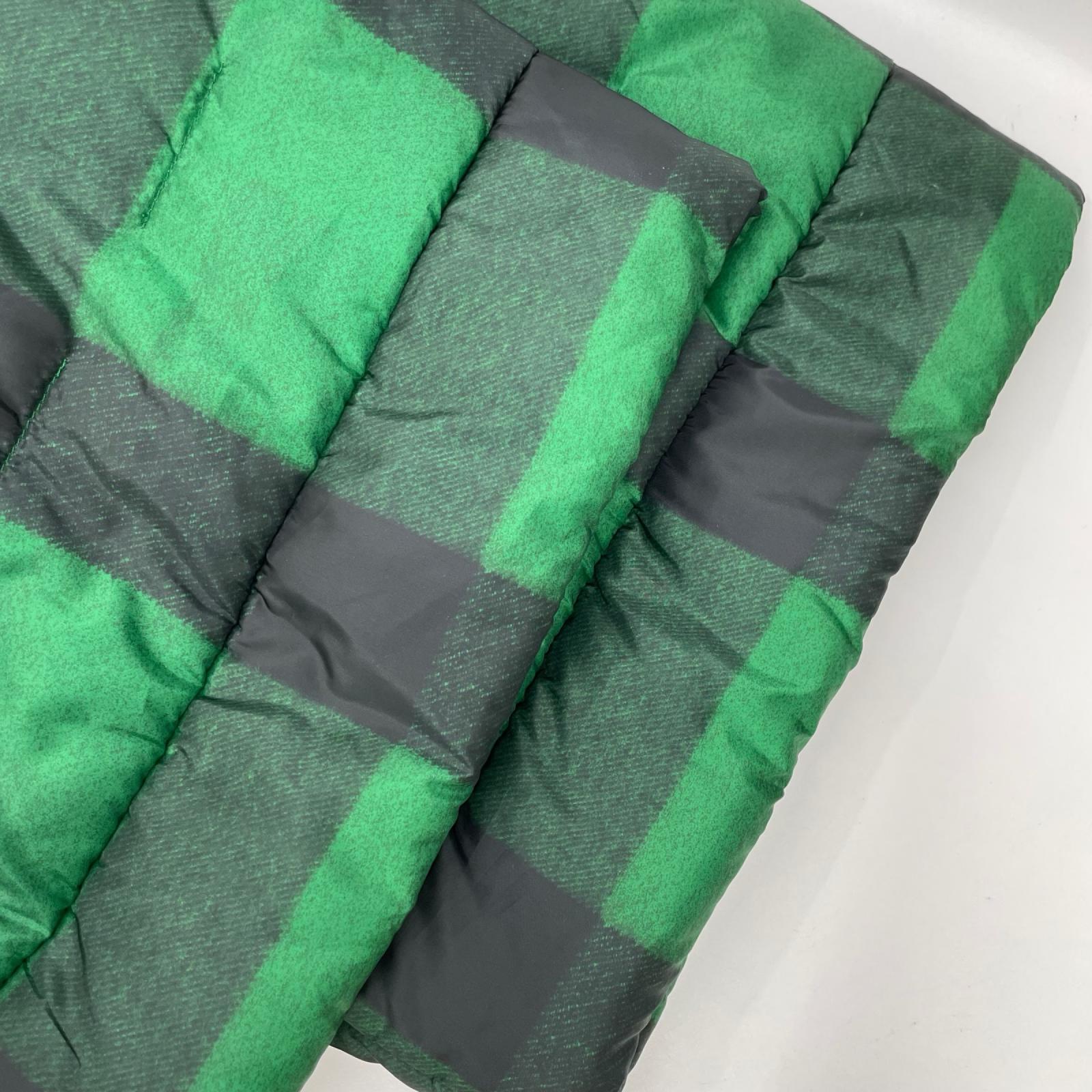 POLObyRalphLauren ポロラルフローレン グリーン×ブラック プラッド キルテッド ポンチョ 中綿プルオーバー ジャケット