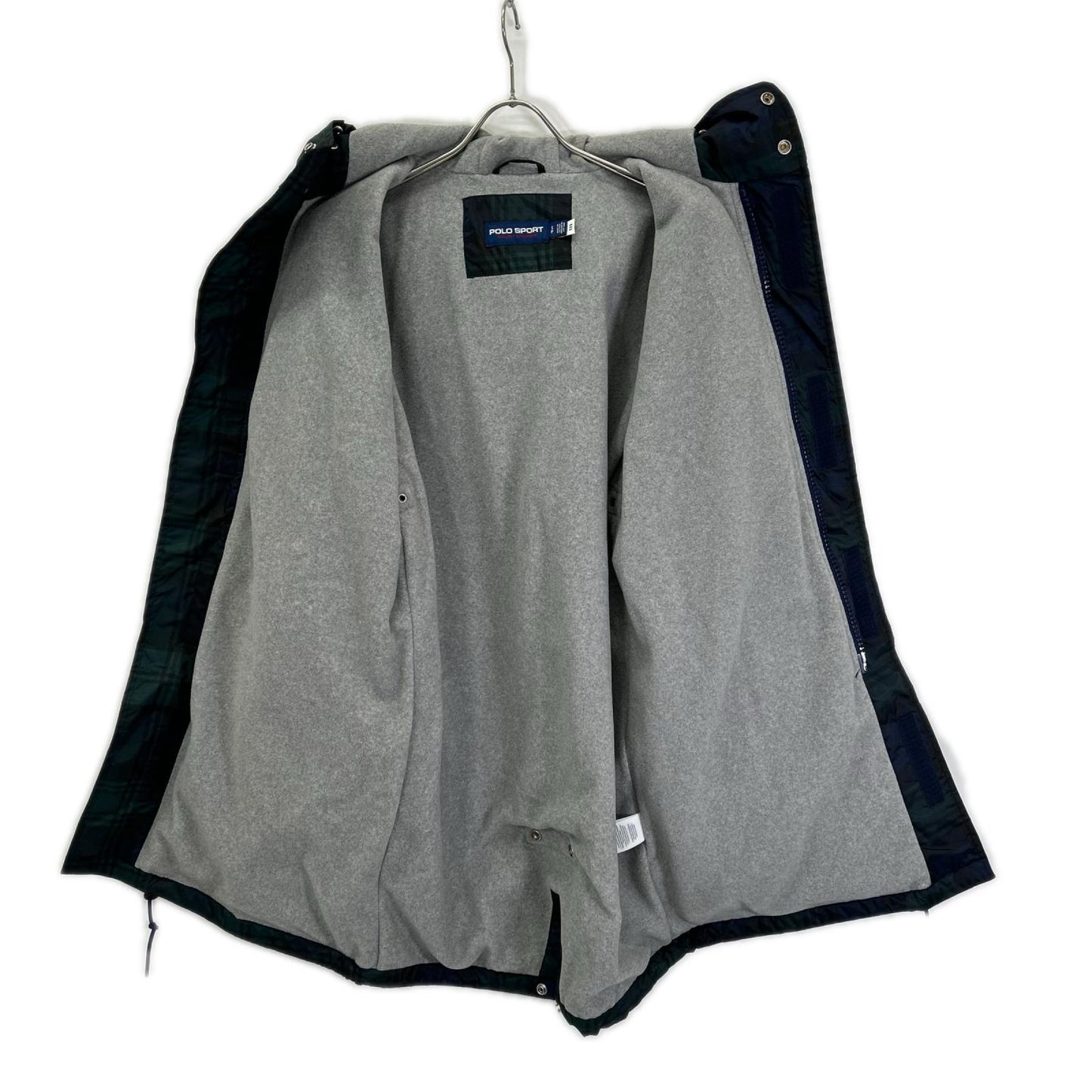 PoloSportRalphLauren ポロスポーツラルフローレン グリーン チェック柄 ナイロンモッズーコート コート