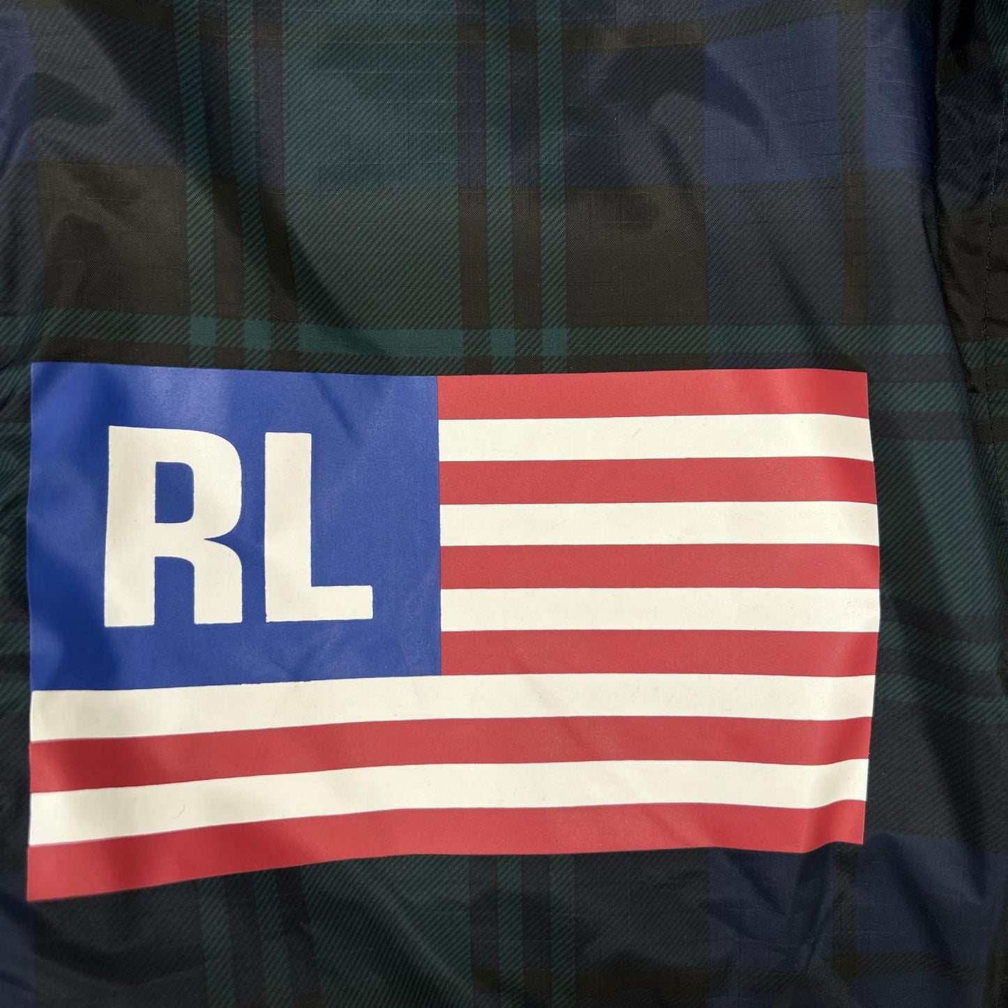 PoloSportRalphLauren ポロスポーツラルフローレン グリーン チェック柄 ナイロンモッズーコート コート