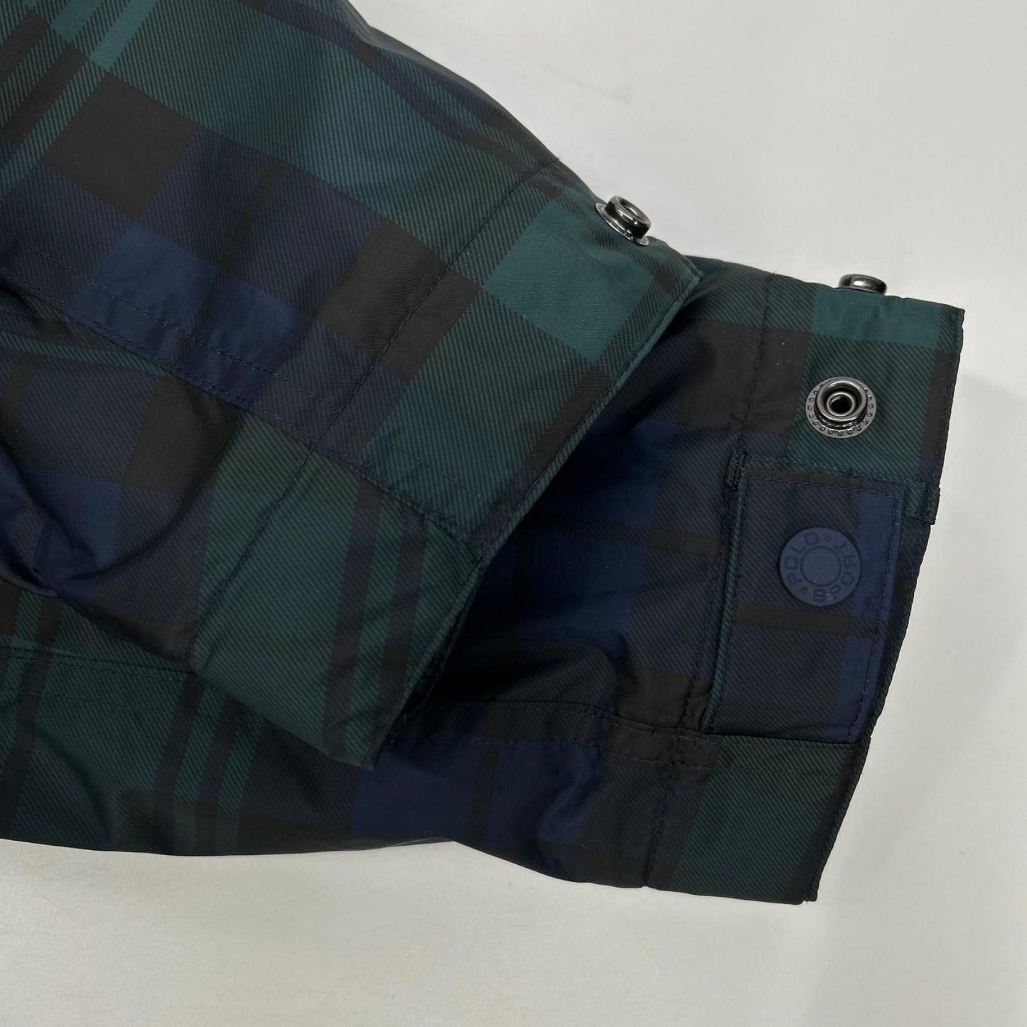PoloSportRalphLauren ポロスポーツラルフローレン グリーン チェック柄 ナイロンモッズーコート コート
