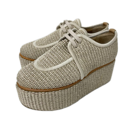 Max Mara マックスマーラ 【美品】Bilbao プラットフォーム エスパドリーユ レースアップ シューズ シューズ