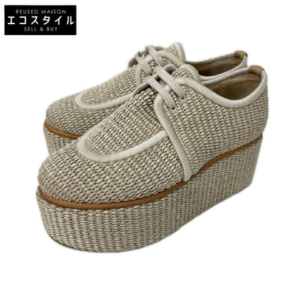 Max Mara マックスマーラ 【美品】Bilbao プラットフォーム エスパドリーユ レースアップ シューズ シューズ