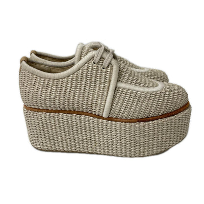 Max Mara マックスマーラ 【美品】Bilbao プラットフォーム エスパドリーユ レースアップ シューズ シューズ