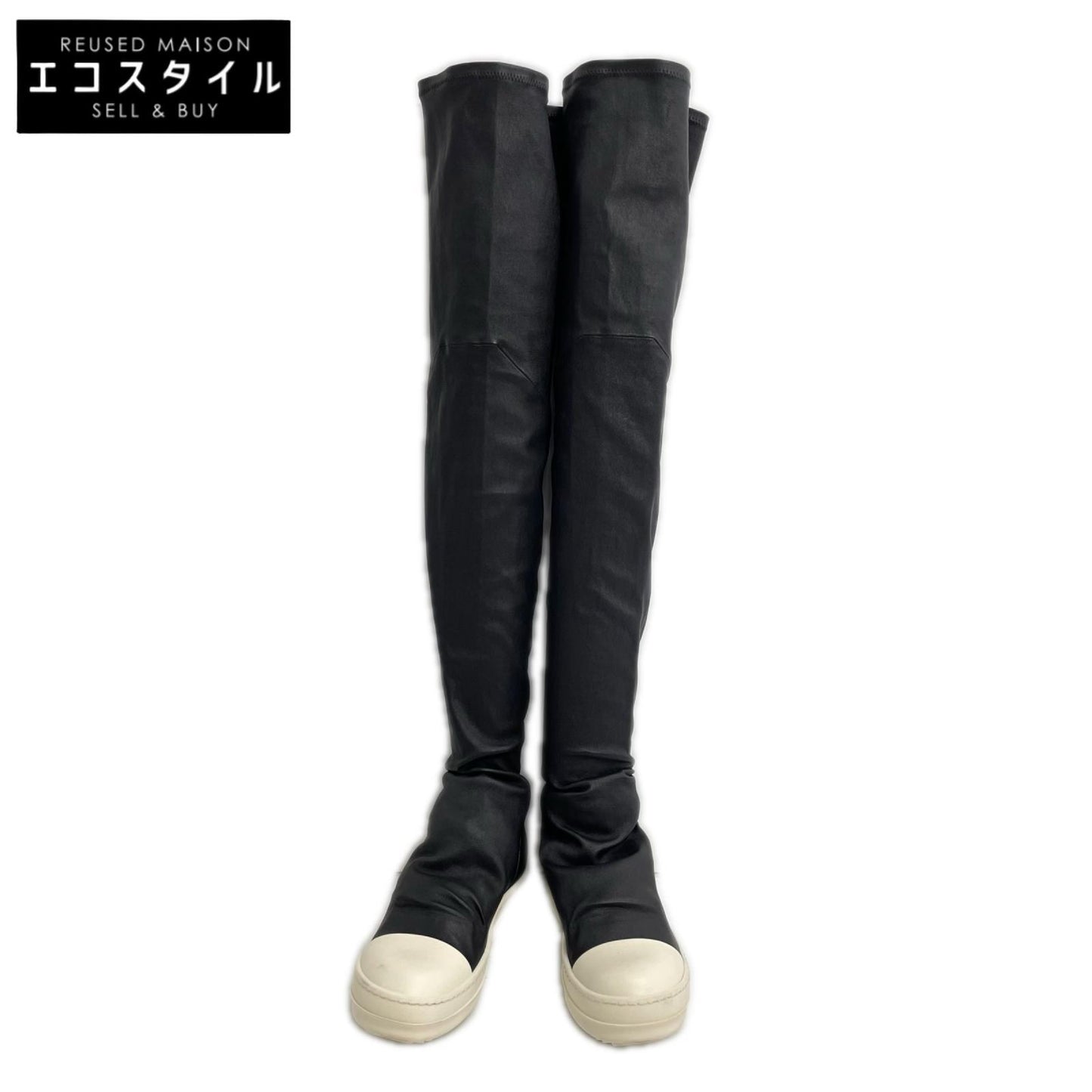 Rick Owens リックオウエンス 32378 レザー サイハイ ブーツ シューズ