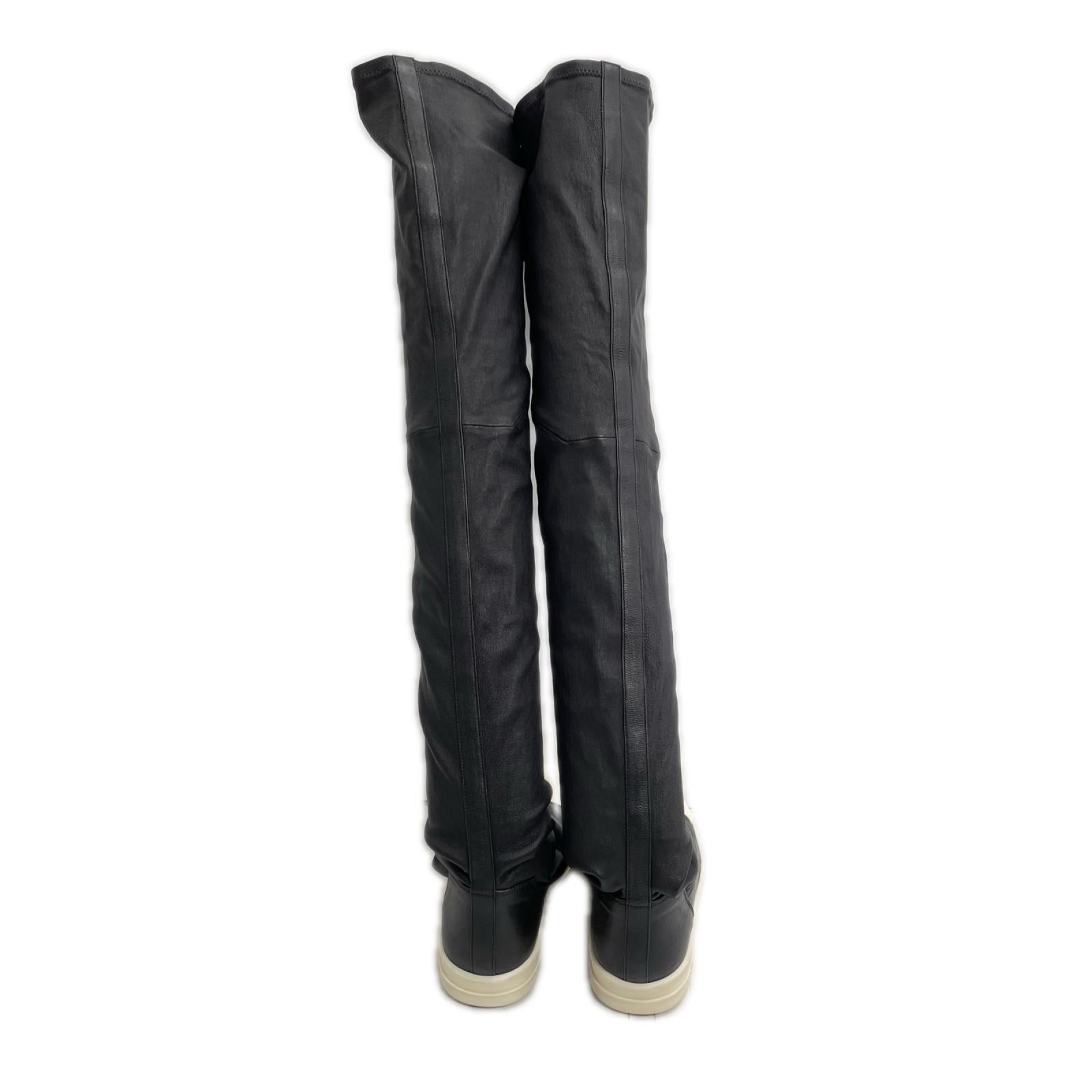 Rick Owens リックオウエンス 32378 レザー サイハイ ブーツ シューズ