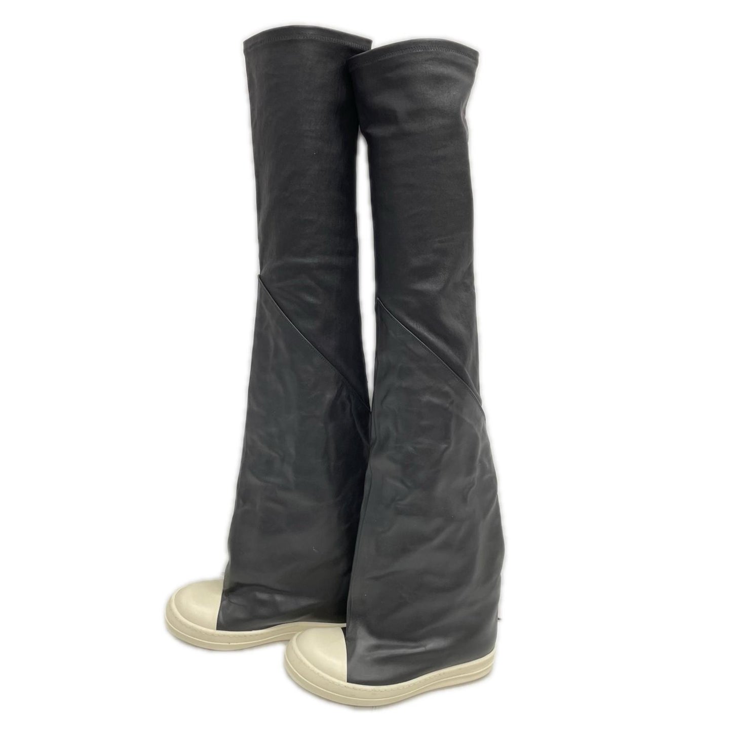 Rick Owens リックオウエンス 50157 50159 レザー サイハイ ブーツ シューズ