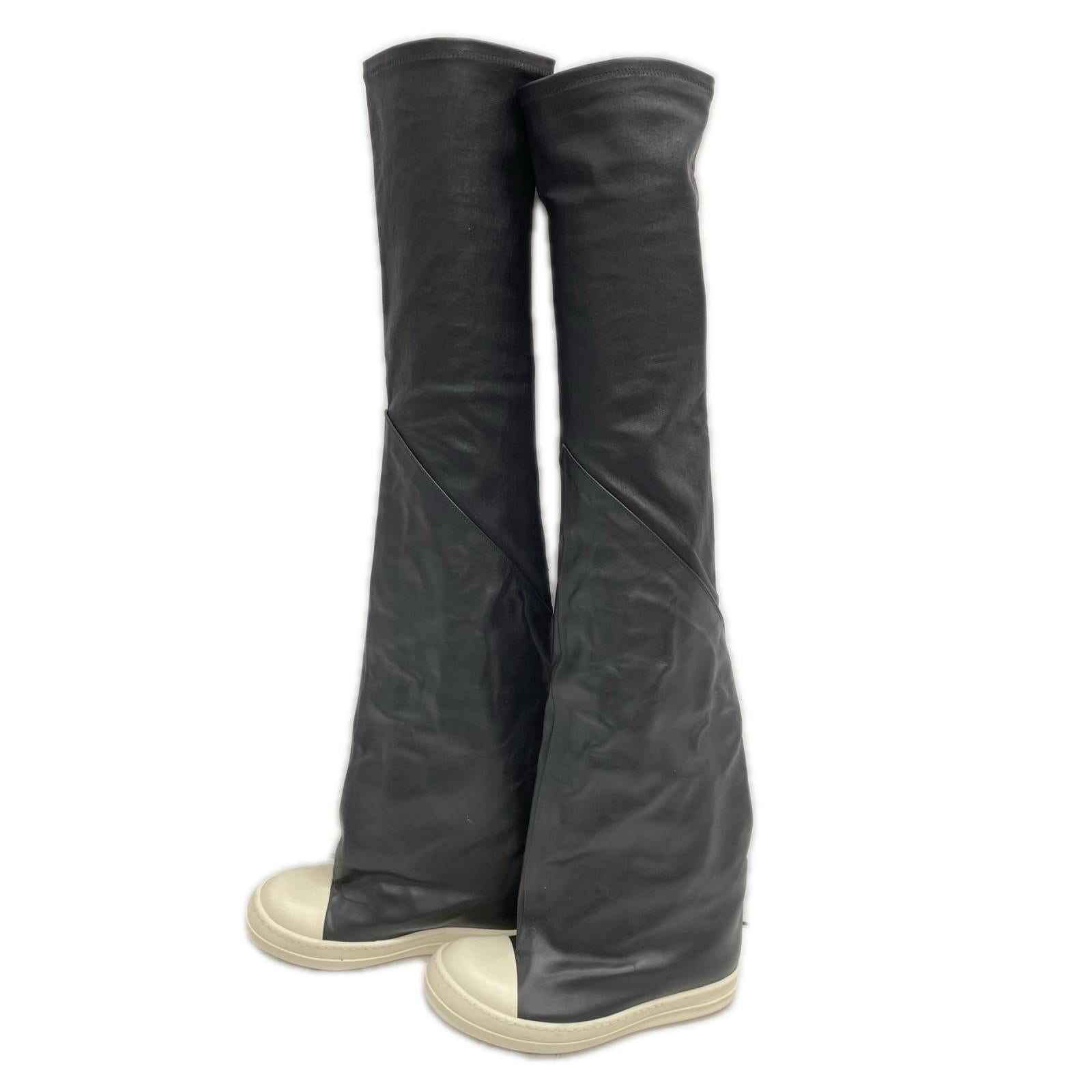 Rick Owens リックオウエンス 50157 50159 レザー サイハイ ブーツ シューズ