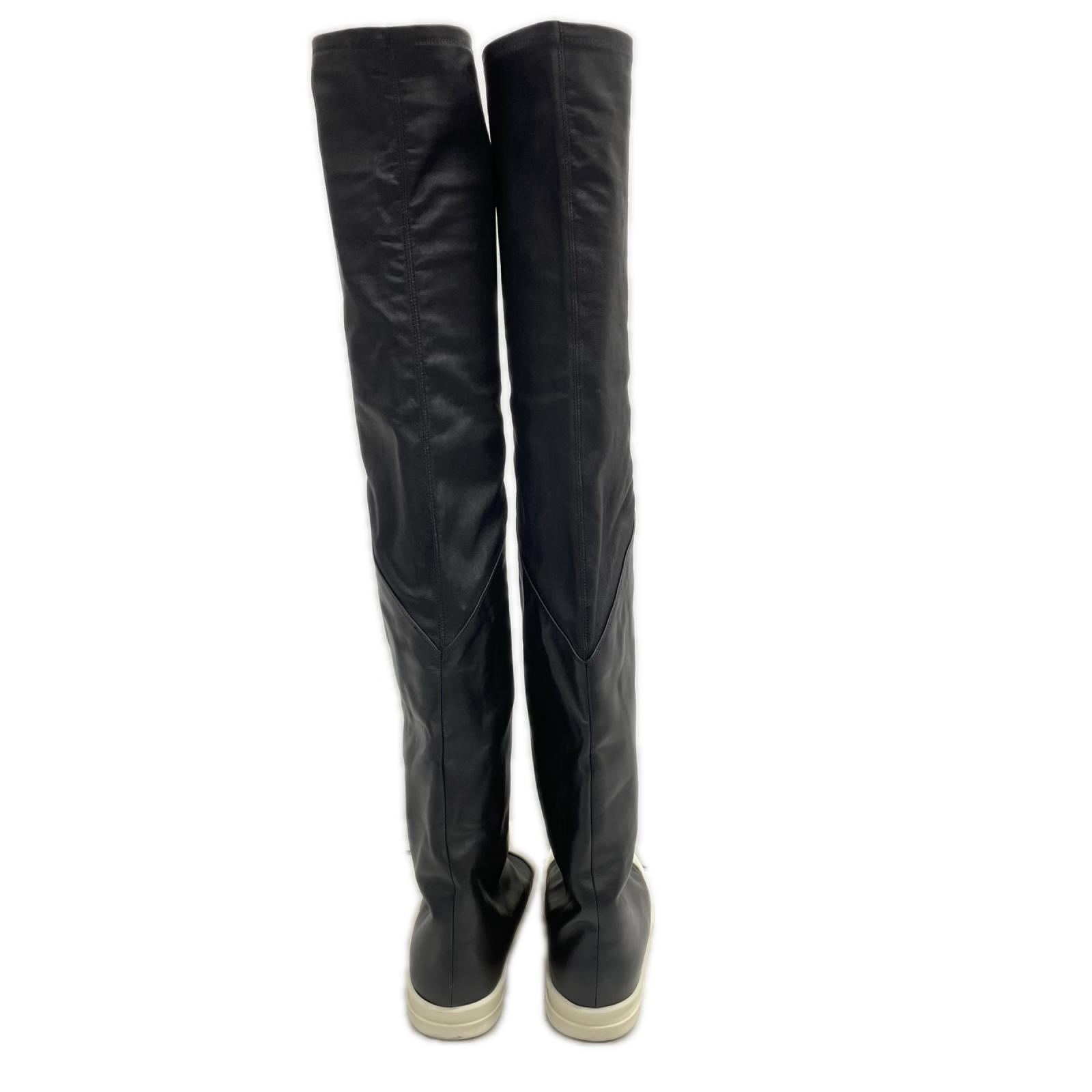 Rick Owens リックオウエンス 50157 50159 レザー サイハイ ブーツ シューズ