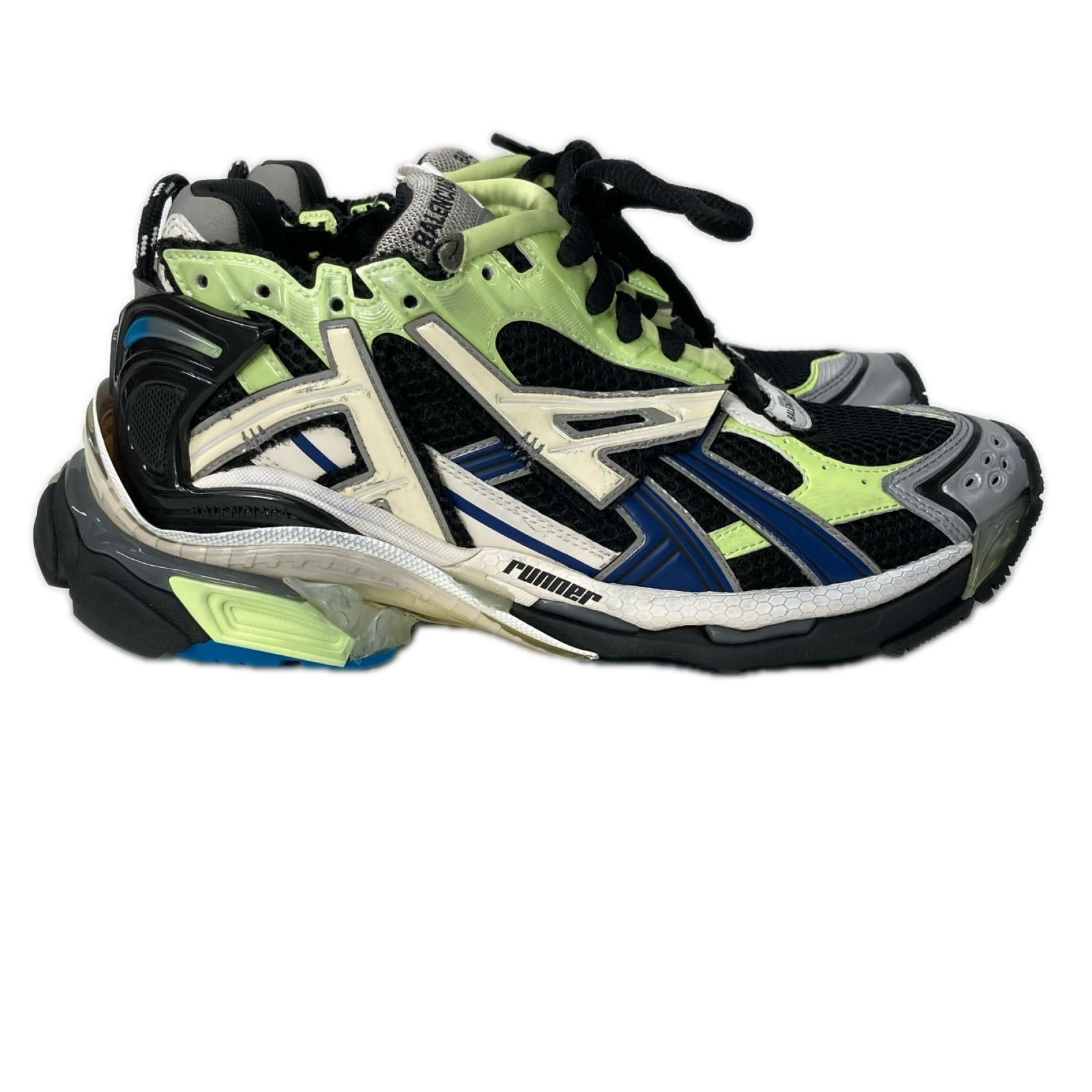 BALENCIAGA バレンシアガ 【美品】677403 RUNNER ランナー USED加工 メッシュ スニーカー シューズ