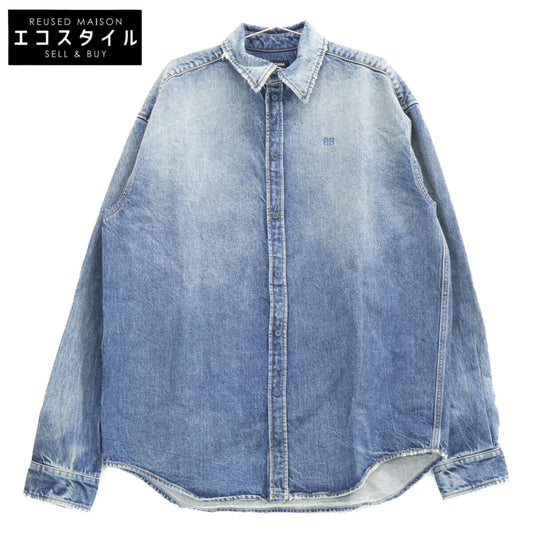 BALENCIAGA バレンシアガ 【新品同様/国内正規】678363 BBロゴ オーバーサイズ デニムシャツ トップス