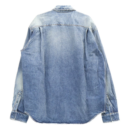 BALENCIAGA バレンシアガ 【新品同様/国内正規】678363 BBロゴ オーバーサイズ デニムシャツ トップス