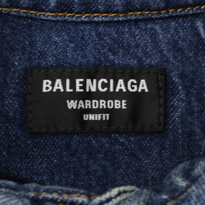 BALENCIAGA バレンシアガ 【新品同様/国内正規】678363 BBロゴ オーバーサイズ デニムシャツ トップス