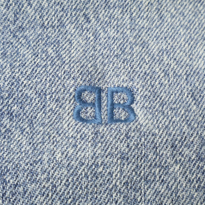 BALENCIAGA バレンシアガ 【新品同様/国内正規】678363 BBロゴ オーバーサイズ デニムシャツ トップス