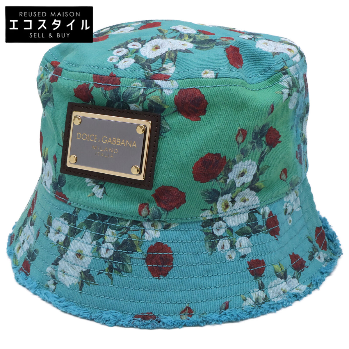 DOLCE&GABBANA ドルチェアンドガッバーナ 【美品/国内正規】GH742A/G8FP4 フラワープリント バケットハット 帽子