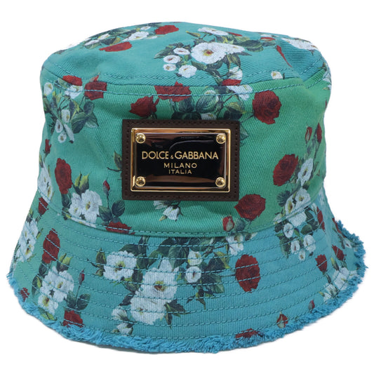 DOLCE&GABBANA ドルチェアンドガッバーナ 【美品/国内正規】GH742A/G8FP4 フラワープリント バケットハット 帽子