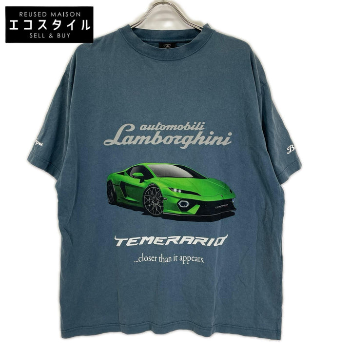 BALENCIAGA バレンシアガ 25SS 831305 ランボルギーニロゴプリントTシャツ トップス