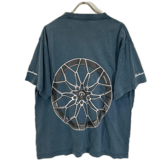 BALENCIAGA バレンシアガ 25SS 831305 ランボルギーニロゴプリントTシャツ トップス