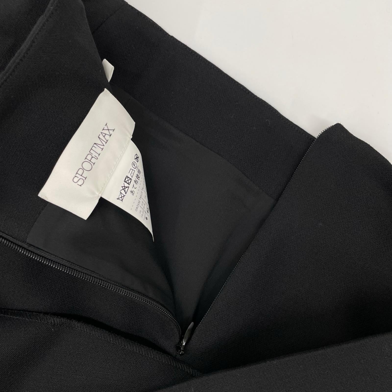 SPORTMAX スポーツマックス 23210611366 ブラック サスペンションスカート スカート