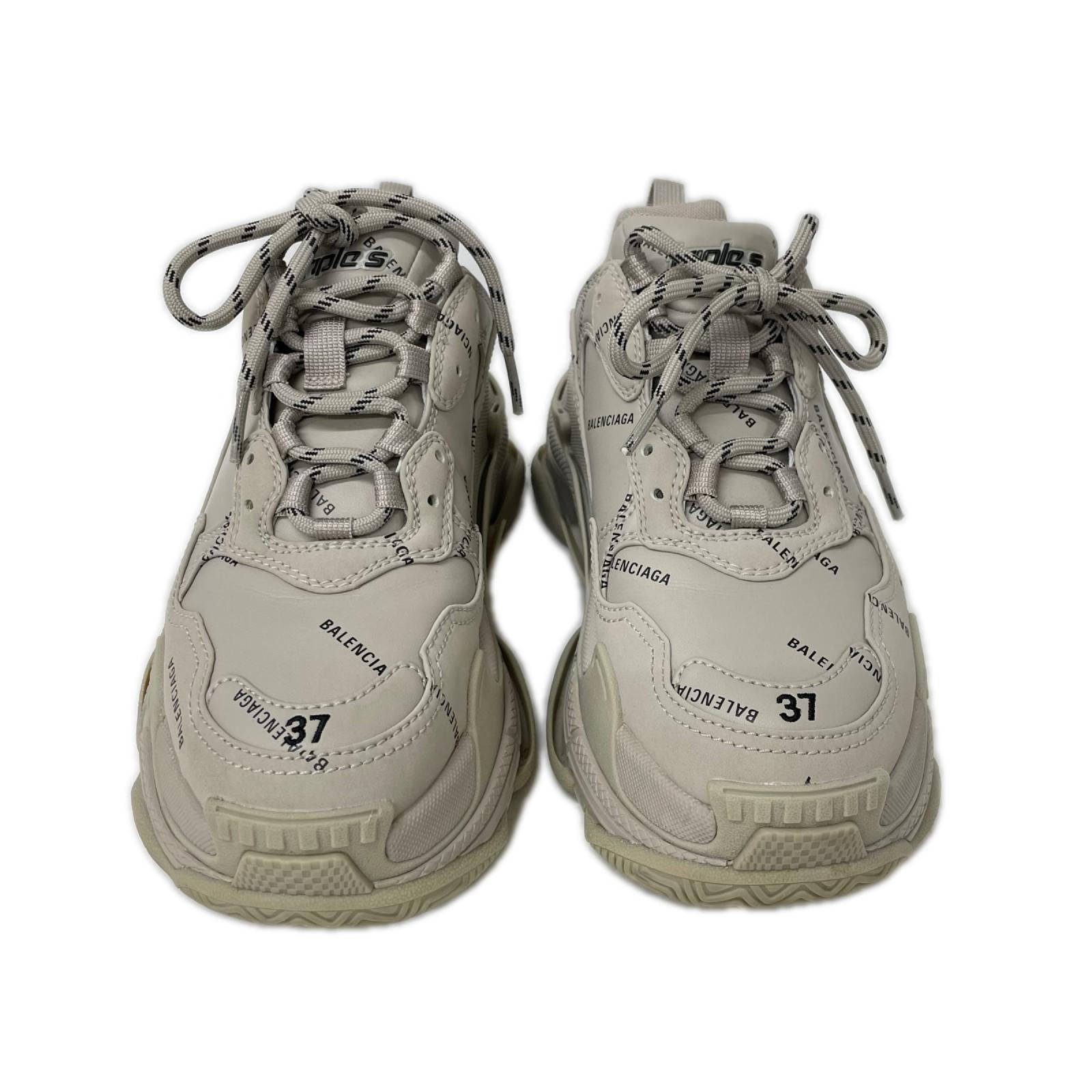 BALENCIAGA バレンシアガ 524039 TRIPLE S トリプルS オールオーバーロゴ ローカット スニーカー シューズ