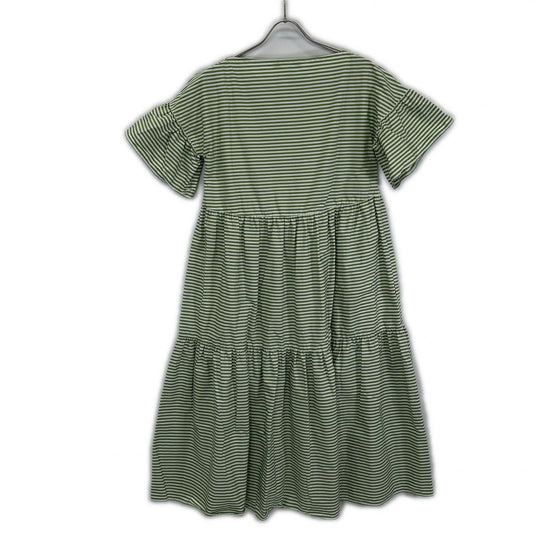 Max MaraWEEKEND Max Mara Weekend green cotton striped long dress dress