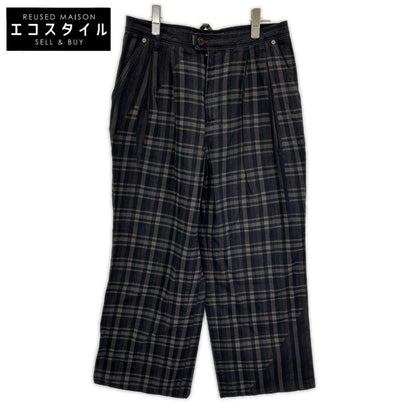 PaulSmith RED EAR ポールスミスレッドイヤー 252609 ブラウン コットン レーザーチェック トラウザーパンツ ボトムス