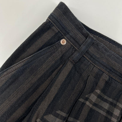 PaulSmith RED EAR ポールスミスレッドイヤー 252609 ブラウン コットン レーザーチェック トラウザーパンツ ボトムス