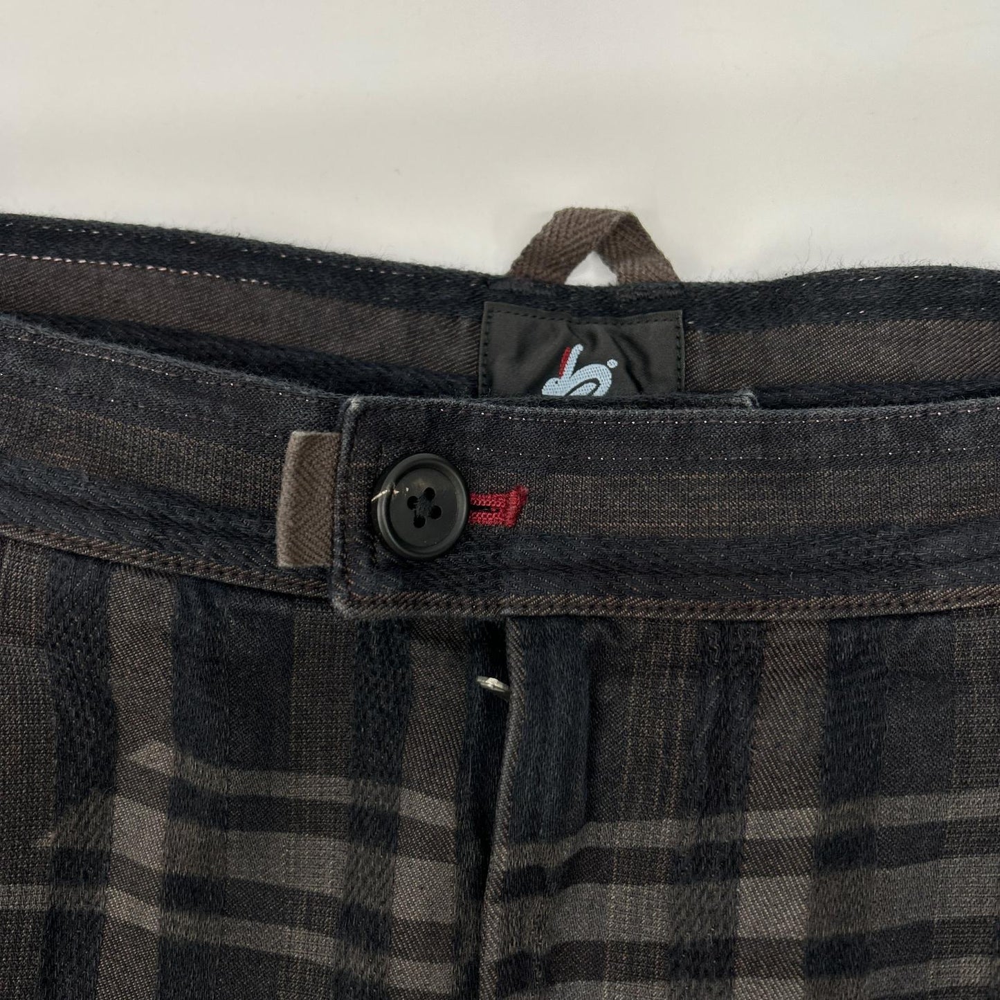 PaulSmith RED EAR ポールスミスレッドイヤー 252609 ブラウン コットン レーザーチェック トラウザーパンツ ボトムス