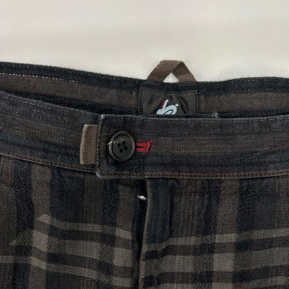 PaulSmith RED EAR ポールスミスレッドイヤー 252609 ブラウン コットン レーザーチェック トラウザーパンツ ボトムス