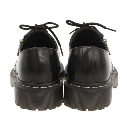 Dr.Martens ドクターマーチン 美品 1461 ジップ ベックス ホワイトステッチ 3 ホール レザー シューズ メンズ ブラック UK6 シューズ