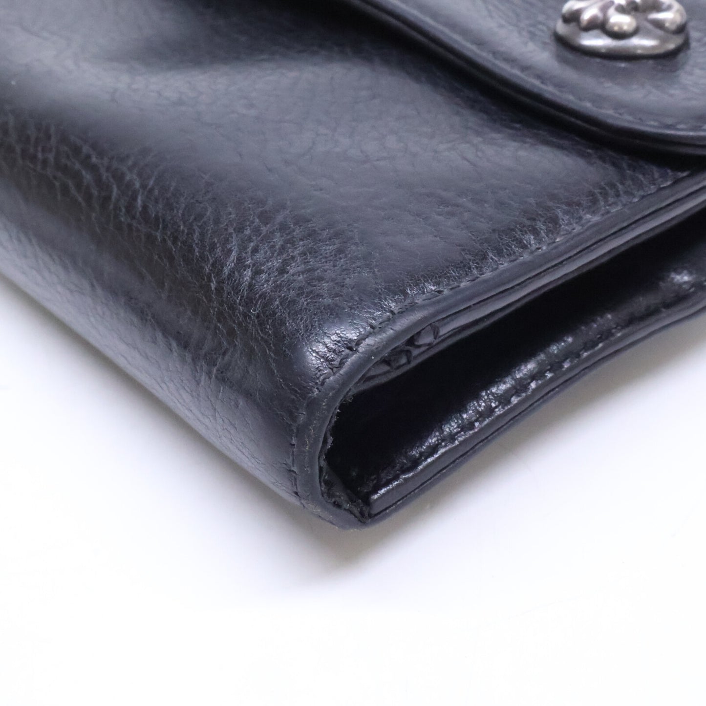 Chrome hearts クロムハーツ WAVE BS FLUER レザーロングウォレット 長財布 長財布（小銭入れあり）