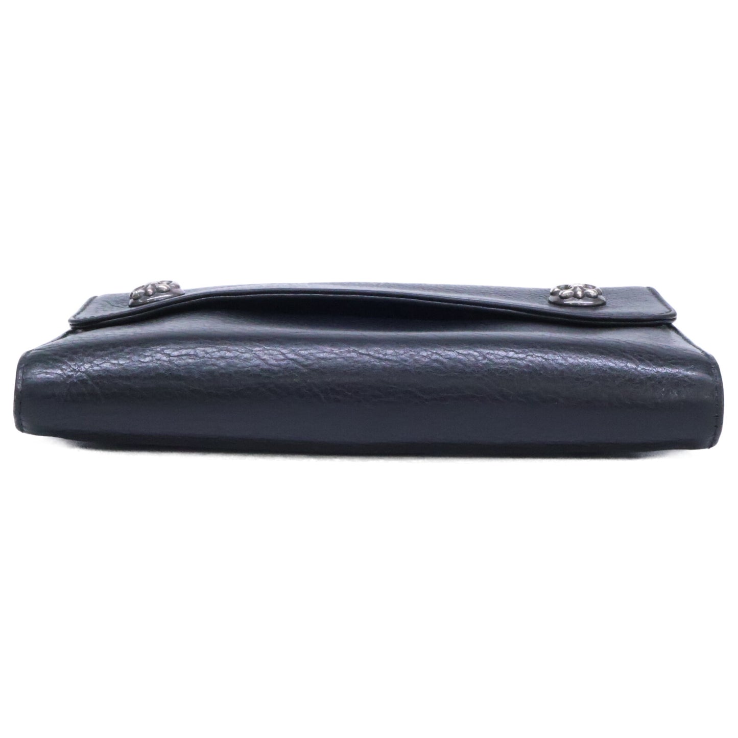Chrome hearts クロムハーツ WAVE BS FLUER レザーロングウォレット 長財布 長財布（小銭入れあり）