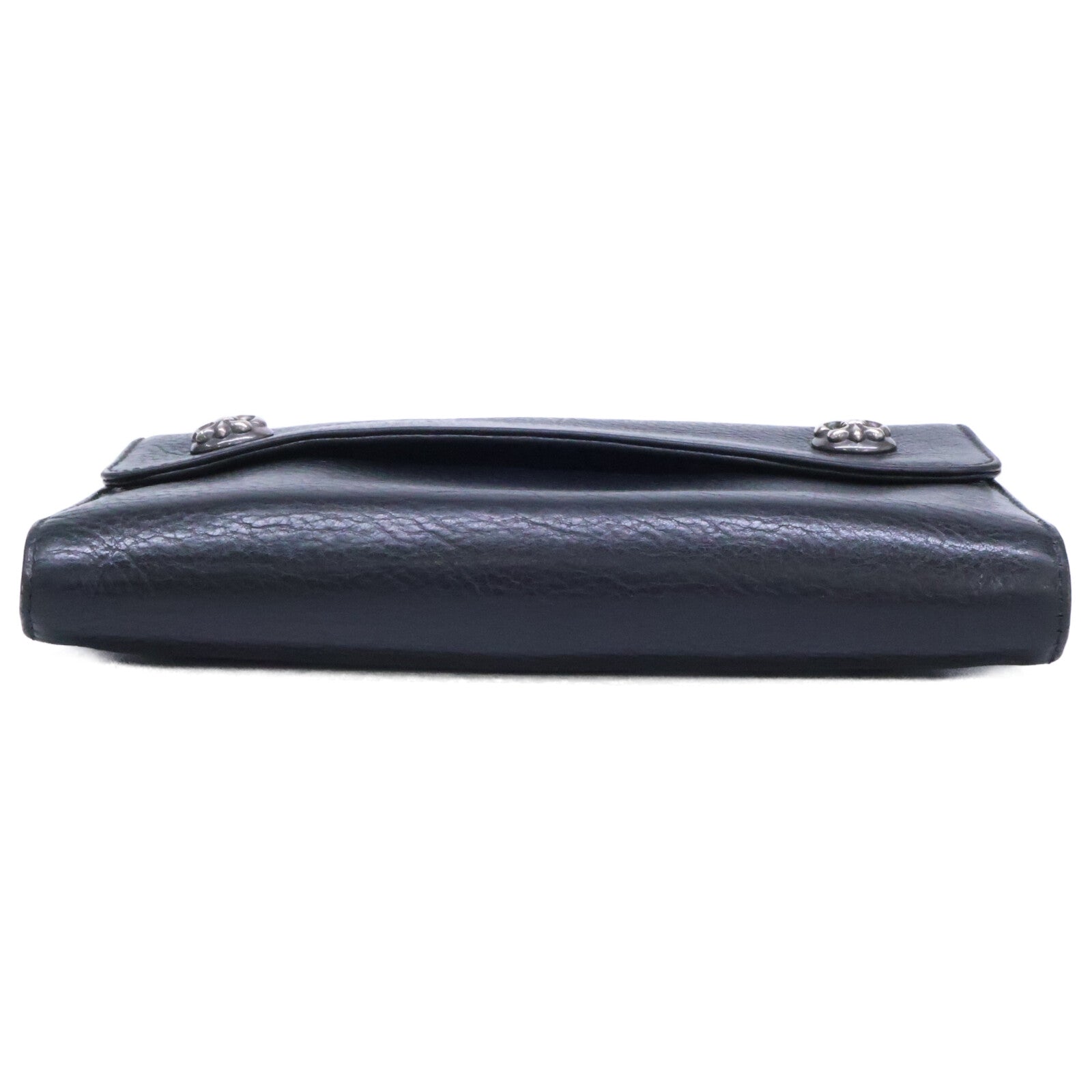 Chrome hearts クロムハーツ WAVE BS FLUER レザーロングウォレット 長財布 長財布（小銭入れあり）