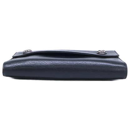 Chrome hearts クロムハーツ WAVE BS FLUER レザーロングウォレット 長財布 長財布（小銭入れあり）