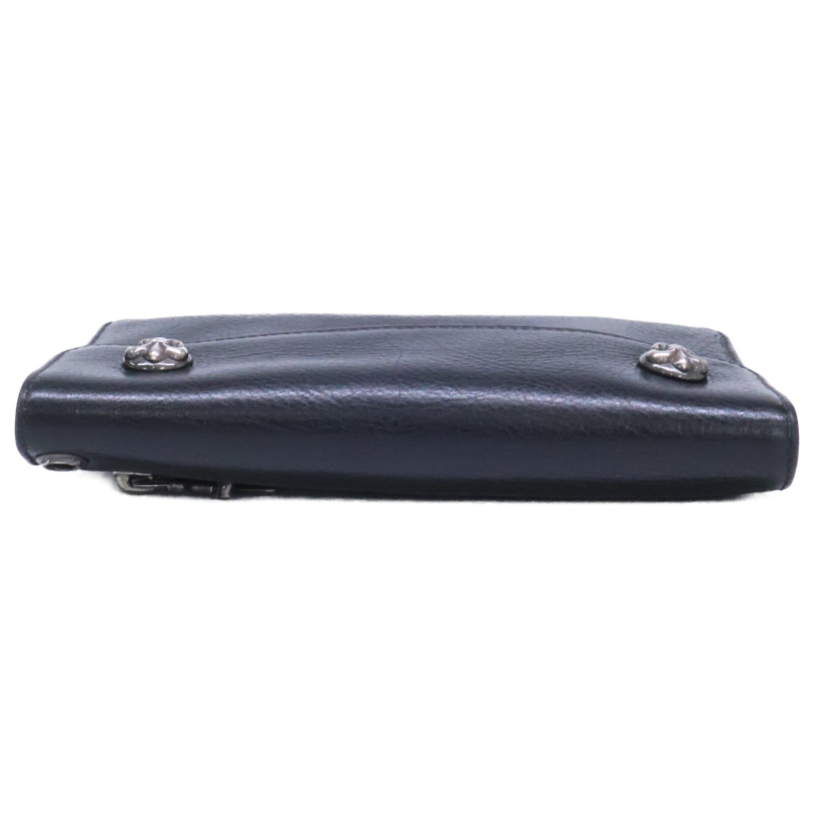 Chrome hearts クロムハーツ WAVE BS FLUER レザーロングウォレット 長財布 長財布（小銭入れあり）