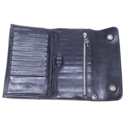 Chrome hearts クロムハーツ WAVE BS FLUER レザーロングウォレット 長財布 長財布（小銭入れあり）