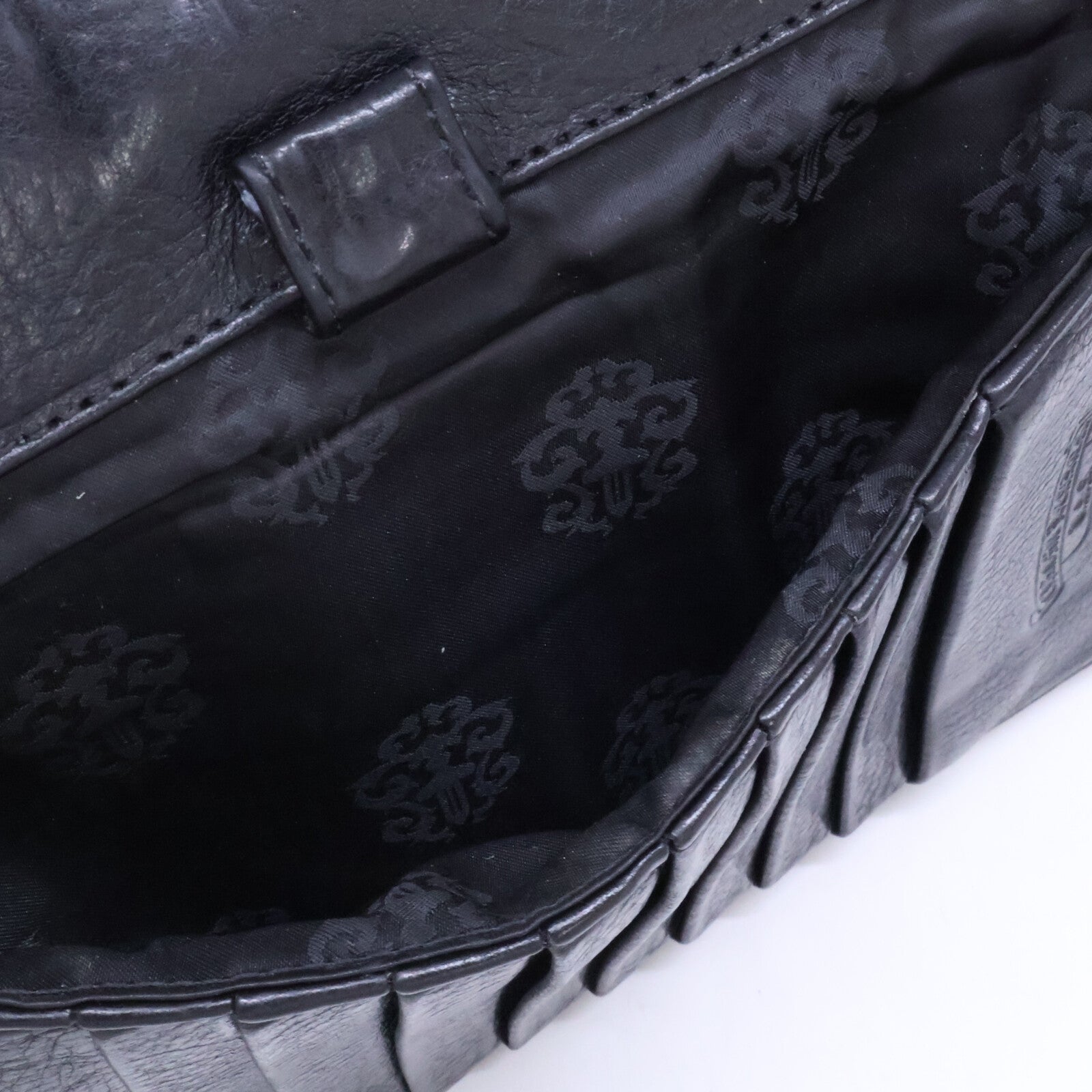 Chrome hearts クロムハーツ WAVE BS FLUER レザーロングウォレット 長財布 長財布（小銭入れあり）